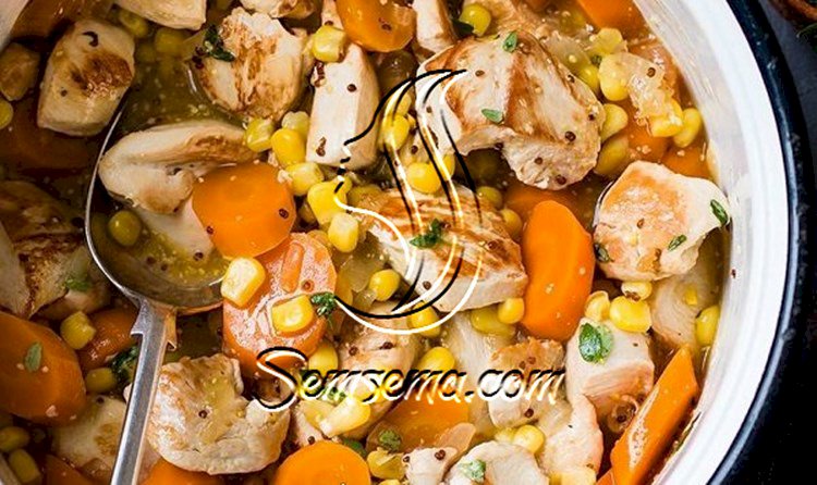طريقة عمل شوربة الدجاج والبطاطس بالخردل