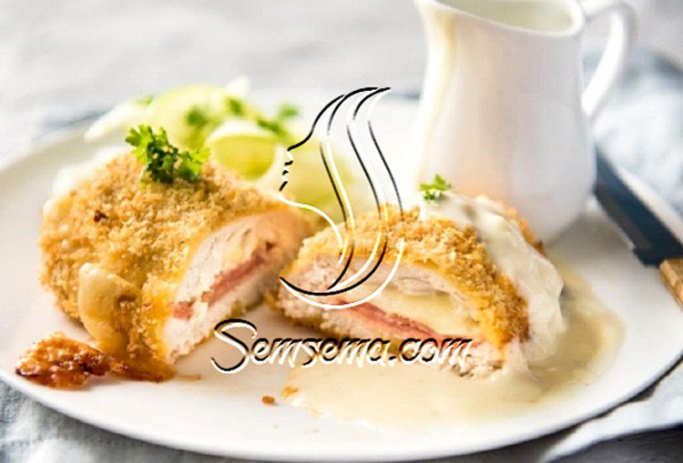 طريقة عمل الكوردون بلو بالصوص الابيض