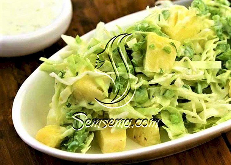 طريقة عمل سلطة الاناناس والخس