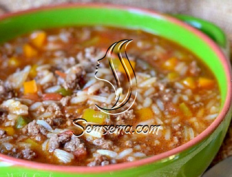 طريقة عمل شوربة الأرز باللحم