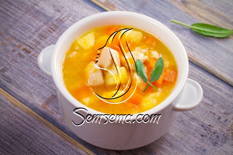 شوربة اليقطين بالدجاج